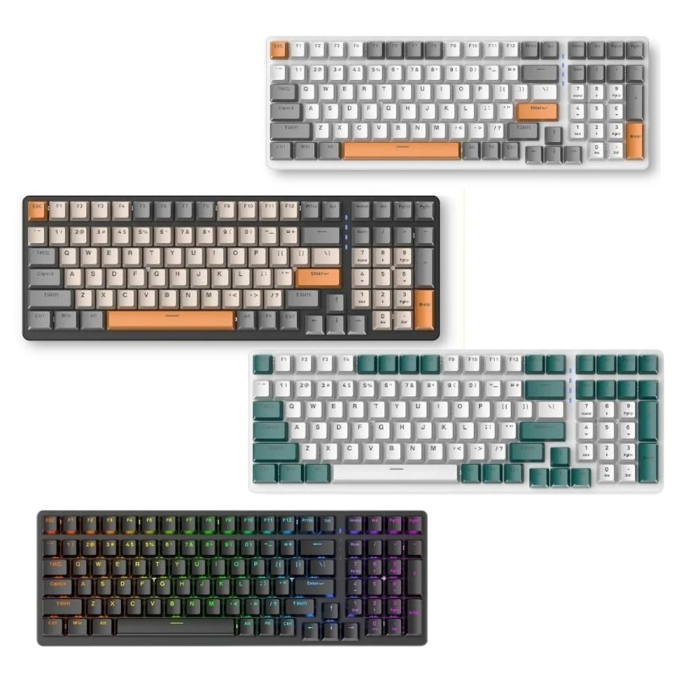 

K3 100 Keys NKRO Blue / Red Switch USB Type-C Wired Keyboard Portable PC Computer Mechanical Backlight Gaming Keyboard