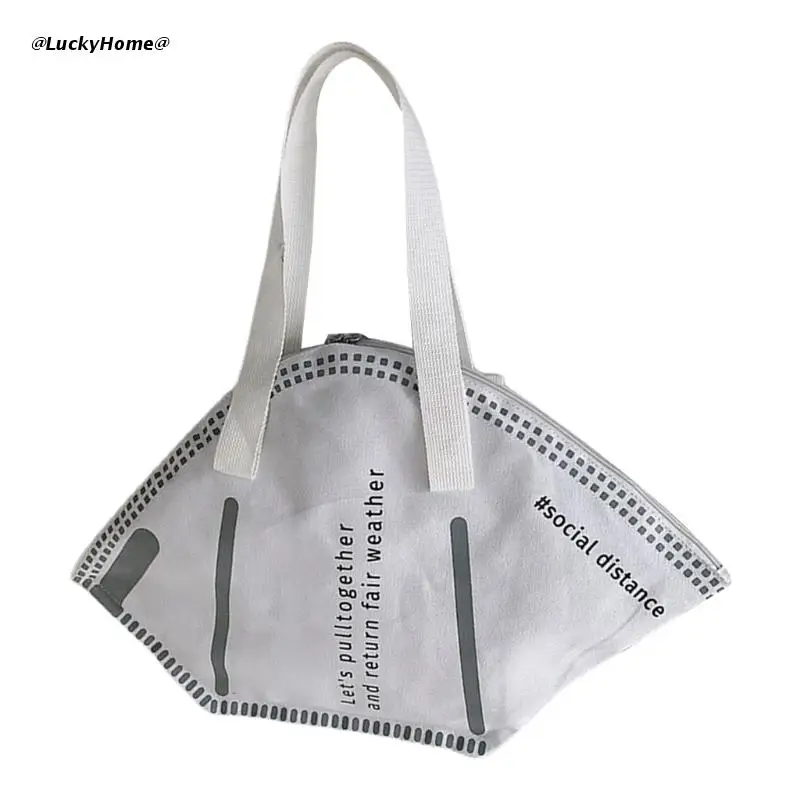 

11UA Women Large Mask Shopping Tote Bag Casual Daily Wear Shoulder Hand Bag Large Capacity Money Clutch Clothing Accessories