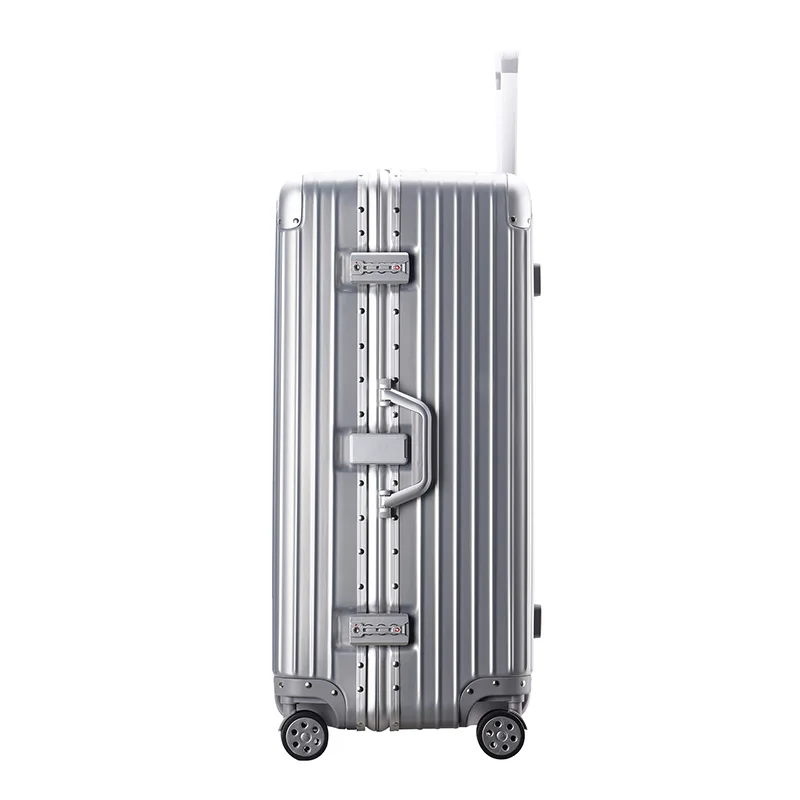 Aluminum Frame Pc Suitcases Travel Large Size Luggage Thickened Trolley Case Sports Men and Women Boarding Bag Customs Password