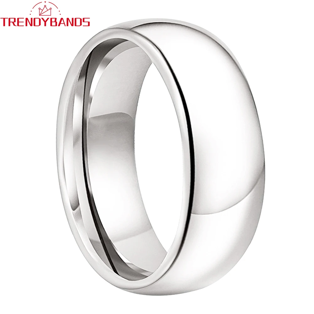 

White Tungsten Ring 4mm 5mm 6mm 7mm 8mm 10mm Men Women Couple Engagement Fashion Jewelry Polished Shiny Comfort Fit