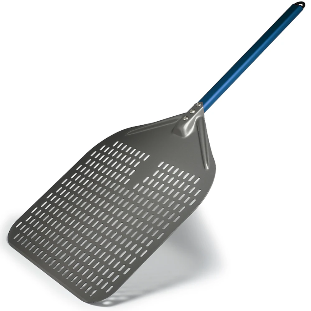 SHANGPEIXUAN-жесткая анодированная лопатка для пиццы алюминий алюминиевая синяя ручка