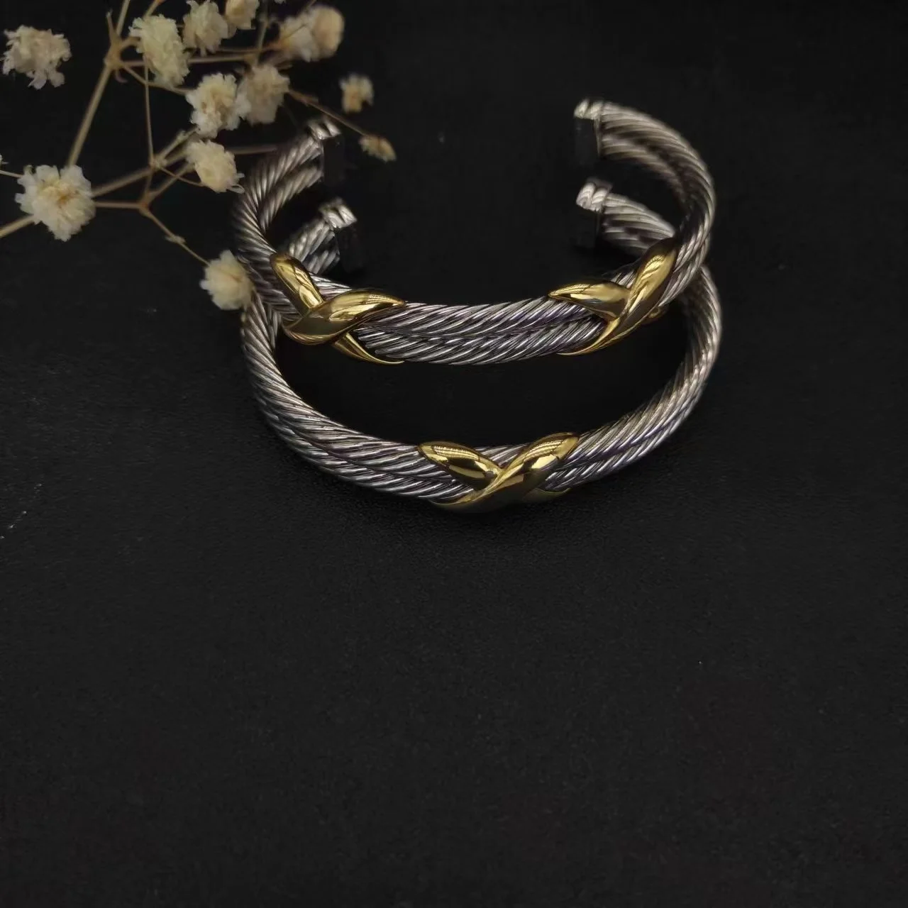 

David Yurma X Bangle Bracelet For Women High Quality Station Cable Cross Collection Vintage Ethnic Loop Hoop Punk Jewelry Band
