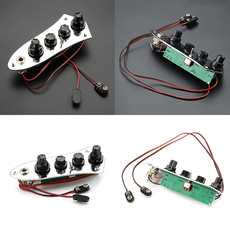 

Jazzes J Bass 4 Way Switch Prewired Loaded Control Plate Pre-wired J Bass Fully Prewired Volume Part with Wiring Harness 24BD