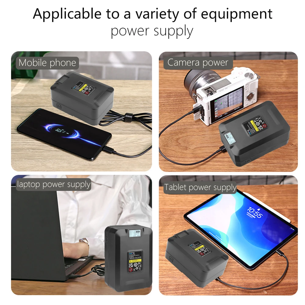 V Mount Battery Power Bank 14 8 В 13000 мАч Lock V-образный литий-ионный аккумулятор с быстрой