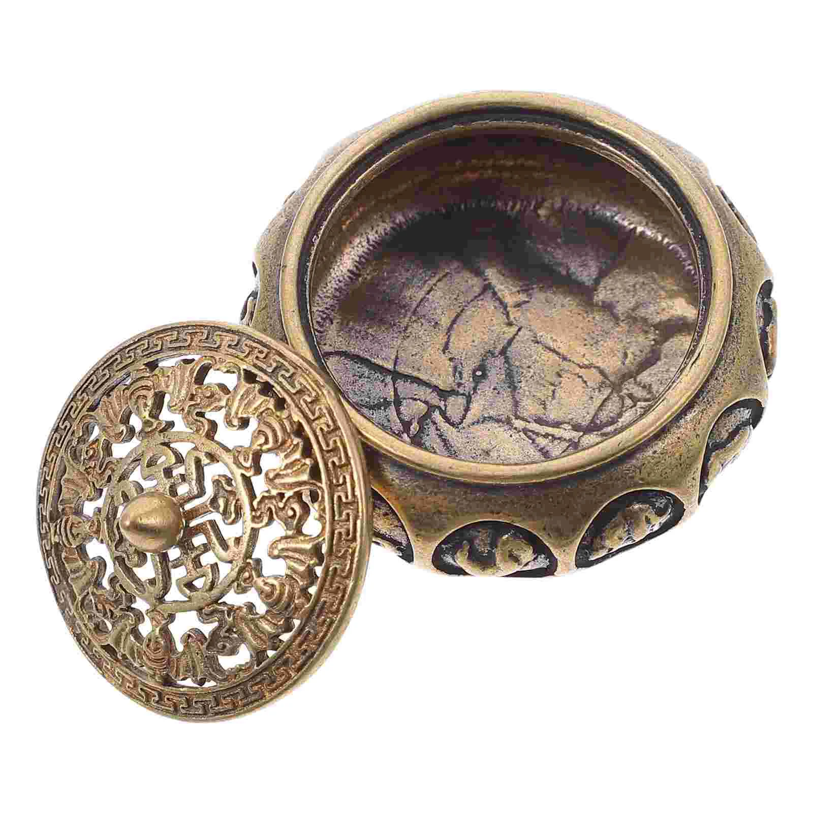 

Aromatherapy Stove Decoration Burner Bowl Holder Diffuser Metal Censer Container Pearlescent Figurine