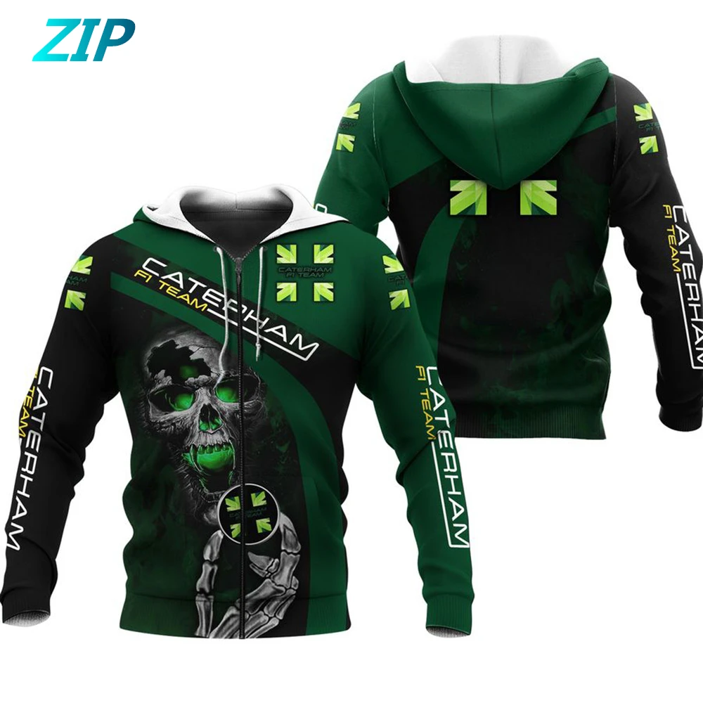 

Caterham F1 Skull Hoodie Pullover Zipper Sweater
