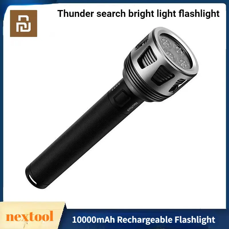 NEXTOOL 10000mAh Rechargeable Flashlight 3600lm 450m 5 Modes IPX7 Waterproof LED Lights Type-C Seaching Torch for Camping 120h
