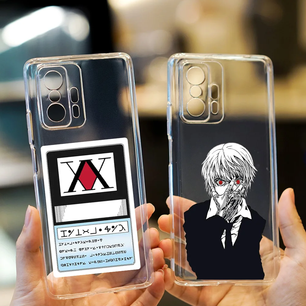 Чехол для Xiaomi 11T Pro 12 с мультяшным аниме Hunter X мягкий чехол Redmi Note 11E прозрачный Black