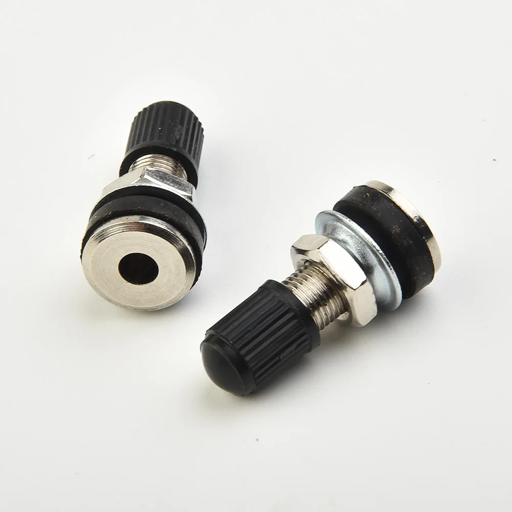 

Universal Tyre Valve Zinc Alloy 2 Pcs 32mm Dustcap General Motorbike Motorcycle Mountain Quad Scooter Tubeless Durable New