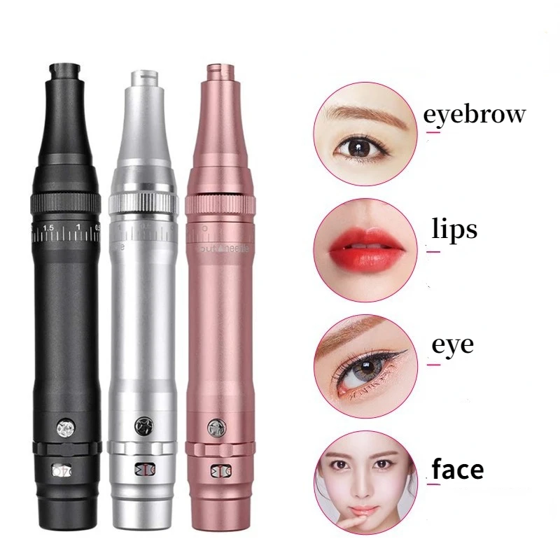 

Профессиональная Беспроводная Машинка для перманентного макияжа, розовое золото, тату-машинка для бровей