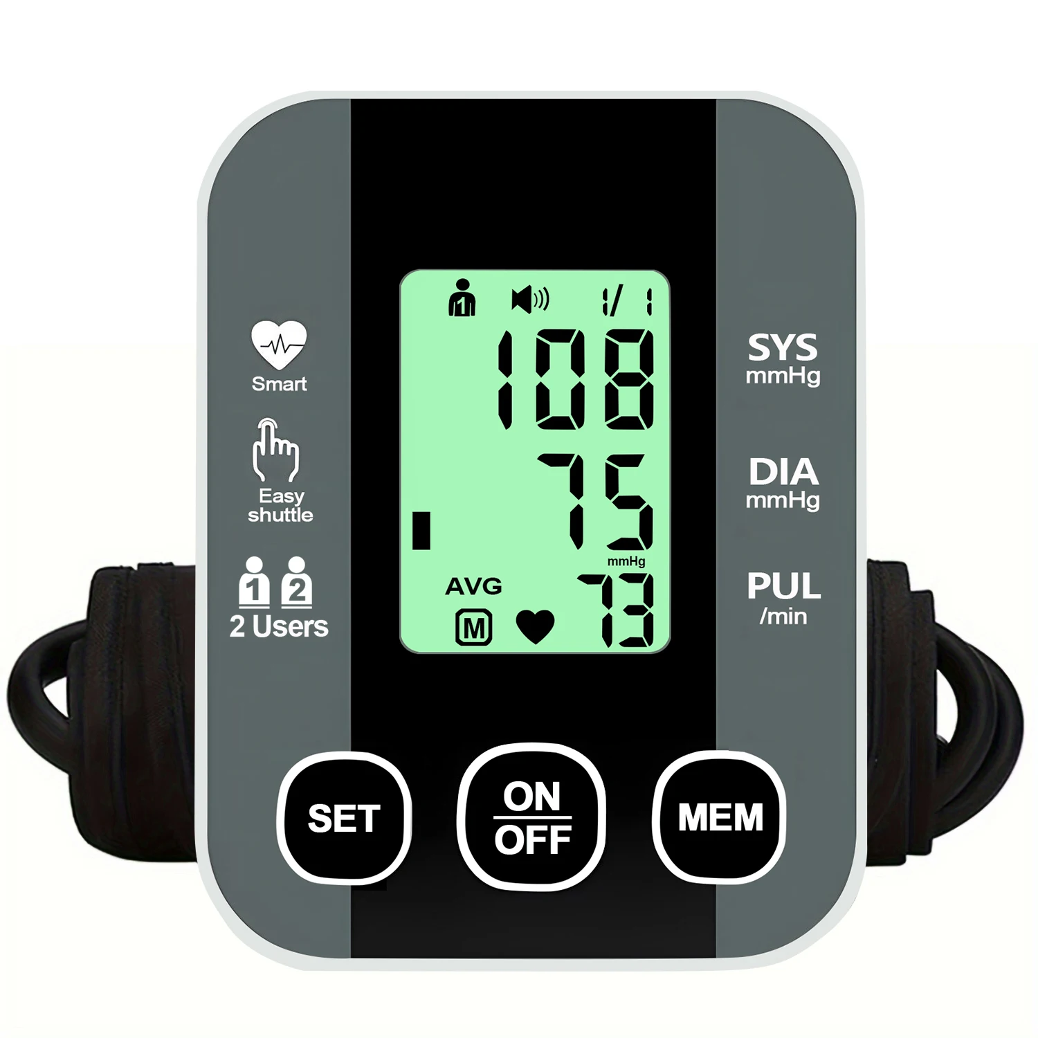 Цифровой Монитор Артериального Давления Для Пожилых Людей Измеритель Пульса На