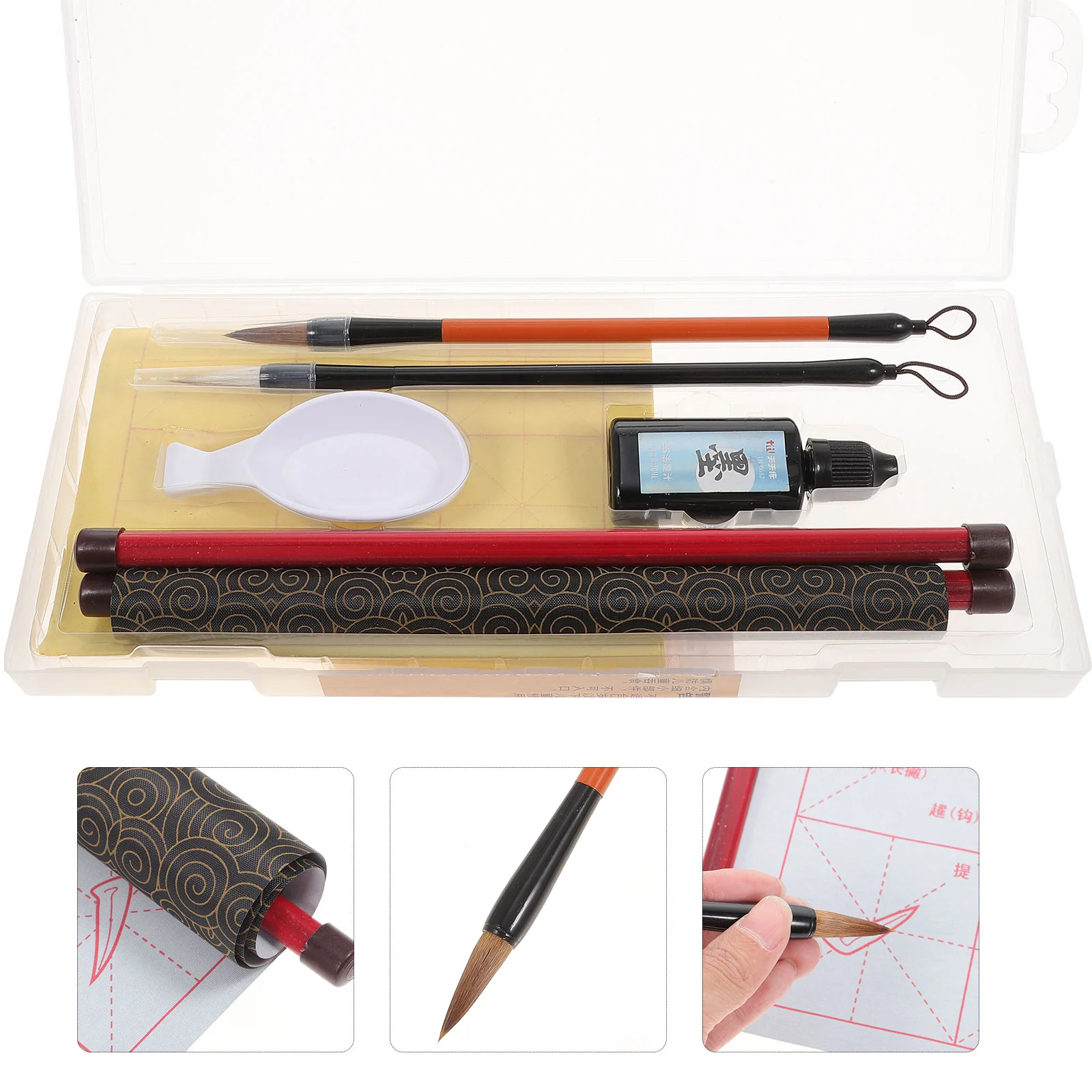 

Cloth Calligraphy Water Brush Writing Sumi Drawing Paper Practice Kanji Book Chinese Handwriting Exercise Pen Fabric Set