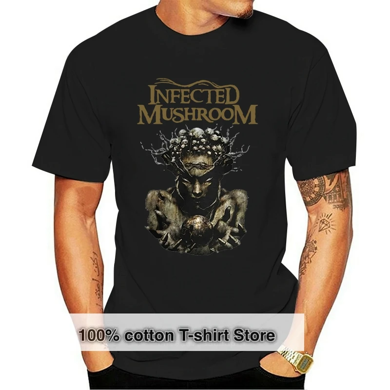 

New Infected Mushroom IM The Supervisor Electro Trance DJ Black T-Shirt S-3XL Fashion Cotton T Shirts Print Mens