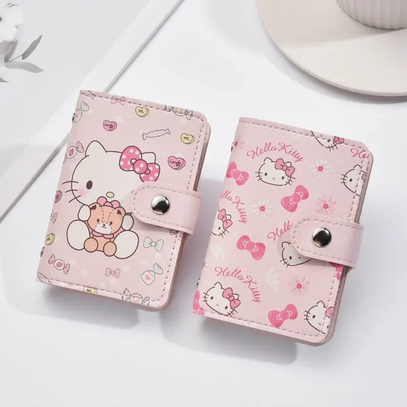 Сумка для денег из искусственной кожи Hello Kitty кошелек монет кавайный мультяшный