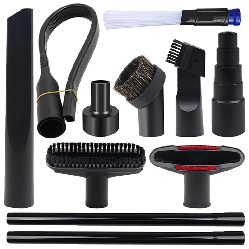 

11 Piece Vacuum Attachments 2 1/2In To 1 1/4In To 1 3/8In&1 7/8In To 1In Vacuum Hose Adapter Kit As Shown Plastic