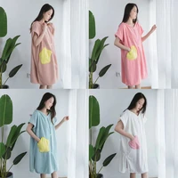 wearable breathrobe fast absorbing water beach poncho towel changing robe hooded bath towel dress with cloak