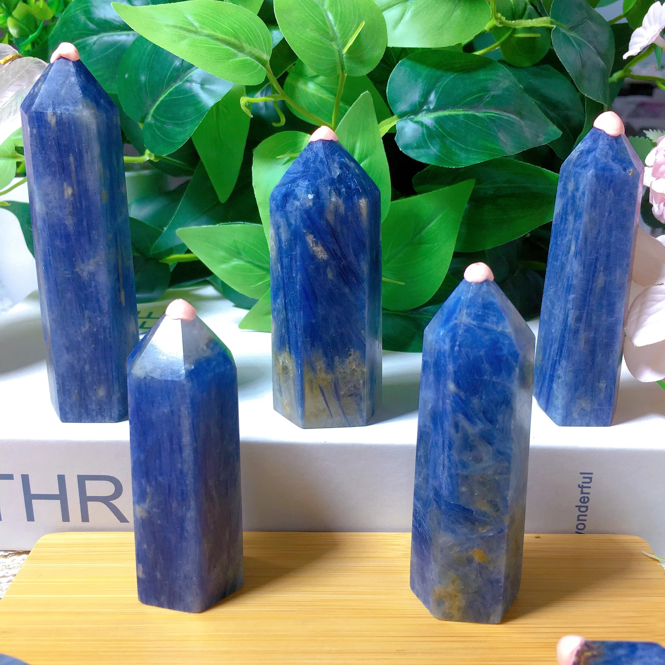 Натуральная Минеральная синяя кианитовая Хрустальная палочка ТОЧКА Рейки