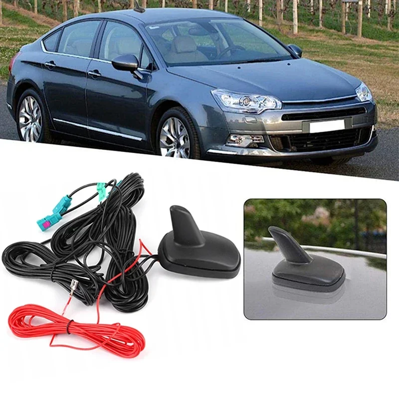 

Автомобильная антенна 12 В с креплением на крышу Акулий плавник GPS + DAB + FM/AM радиосигнальная антенна универсальный аксессуар автомобильные аксессуары черный