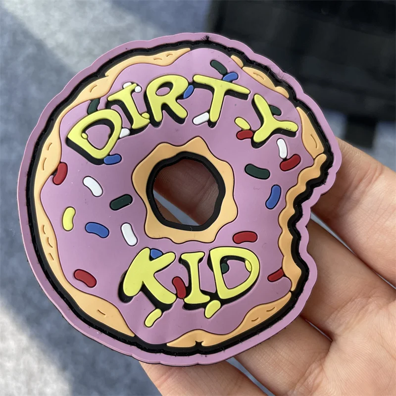Dirty Kid Donut ПВХ нашивка NOT SUPEEF WRMFZY FOG GWA Тактическая на липучке для рюкзака
