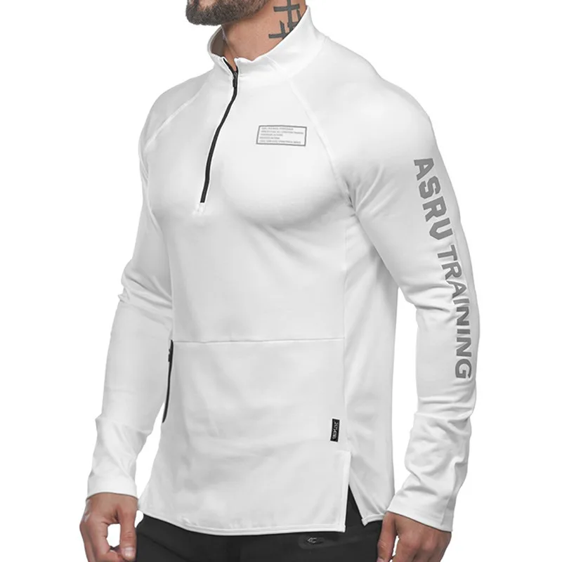 Men's Gym Fitness Sport T Shirt Bodybuilding Workout Long Sleeve Sweatshirt Jogging Sportswear Men Running Training Clothing
