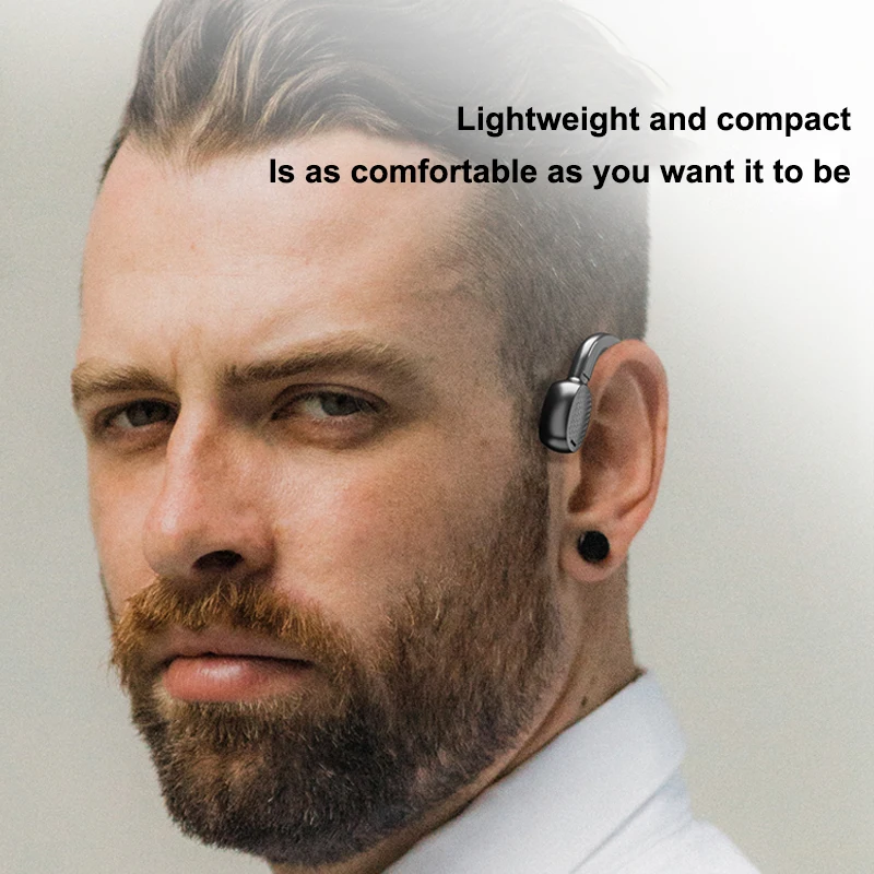 

Беспроводные спортивные bluetooth-наушники, Гарнитура костной проводимости, ушной висячий тип, кнопка электрического дисплея, Водонепроницаем...