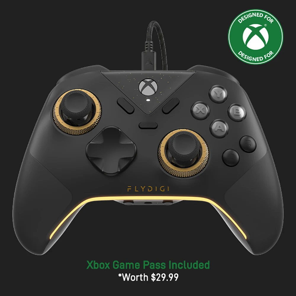 Фото Проводной контроллер FLYDIGI VADER 5S для Xbox Series X | Джойстики с регулируемым натяжением FORCESWITCH, триггеры FORCESWITCH для S, Xbox One, ПК №1