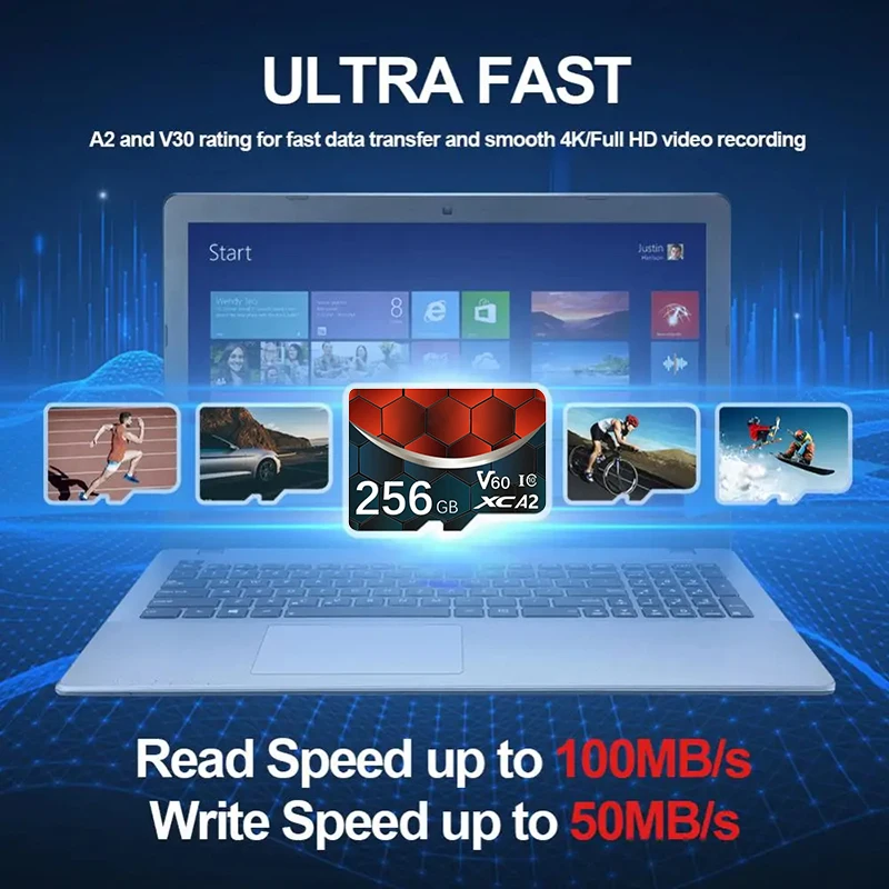 Фото Карта памяти Lenovo 2 ТБ, 128 ГБ, класс 10, V30, TF-карта, 1 ТБ, мини-SD-карта, 512 ГБ, высокоскоростная TF SD-карта, 256 ГБ, для камеры Nintendo Switch №4