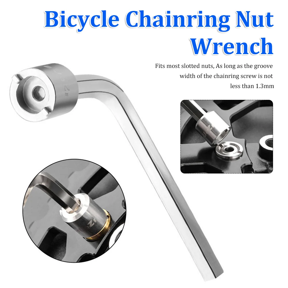 

1x Bike Screw Wrench MTB Road Folding Bike Chainring Screw Nut Wrench Bicycle Chainring Screw Bolts Install Removal Repair Tool