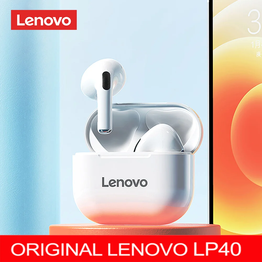 

Original Lenovo LP40 Pro TWS Earphones Wireless Bluetooth 5.1 Sport Noise Reduction Headphones Touch Control 500mAH 2022 New