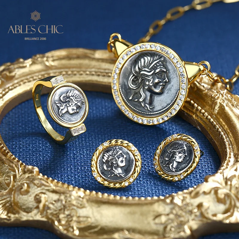 Цепочка с подвеской в виде монет серебро 925 пробы