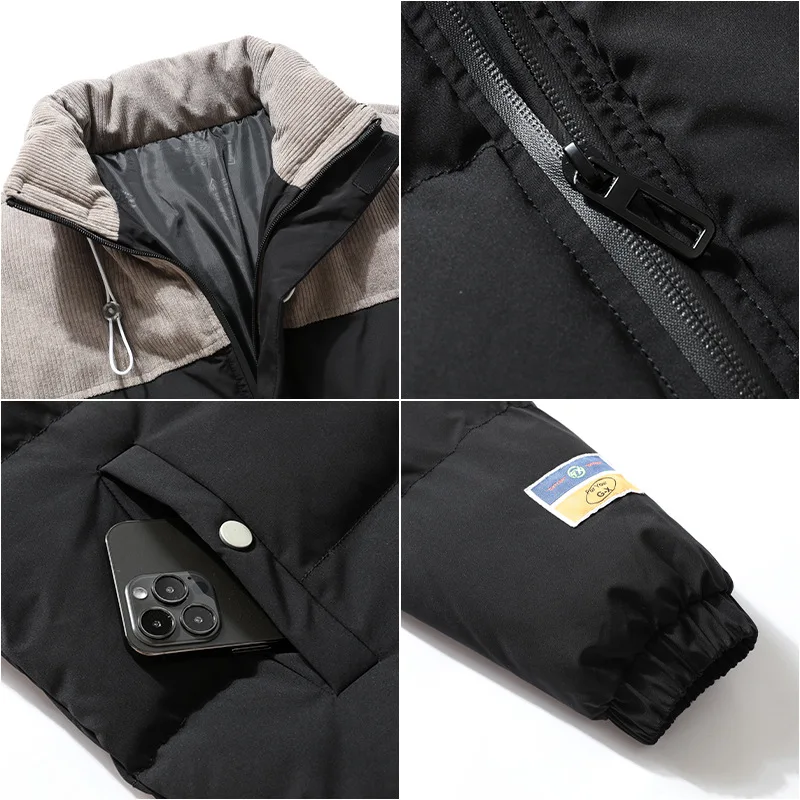 2022 Autumn And Winter New Korean Style Oversized Parka Men's Thickened And Velvet Parka Warm Jacket M-8XL Cotton Down Jackets