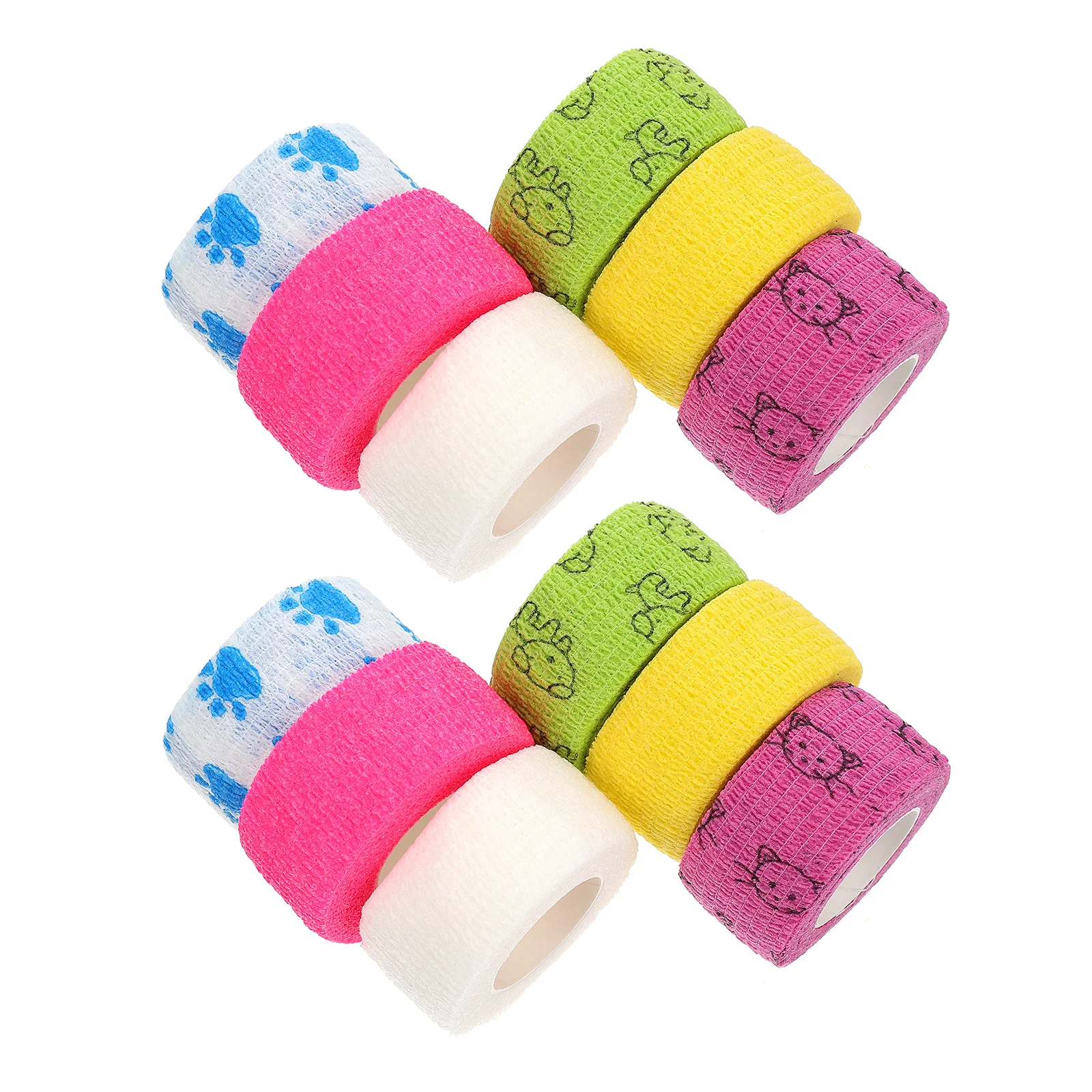 

12pcs Pet Bandages Breathable Bandages Sports Bandages Vet Wrap Bandage for Cat Home