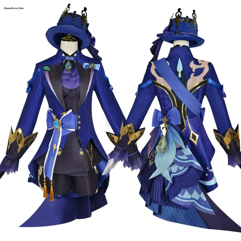 Фонтейн фурина фокалоры Косплей Костюм Genshin Furina костюм ударопрочный Платье