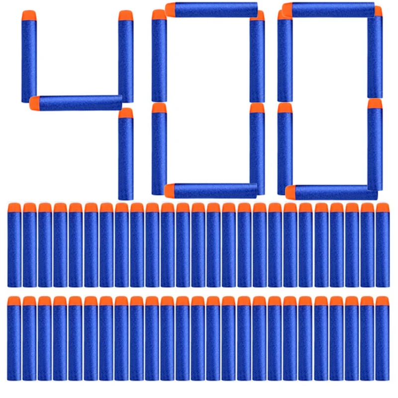 

400pcs/set for Nerf Soft Bullets Darts Round Head Refill Sponge Darts Kids Children Toy Gun Bullets for NERF N-Strike Blasters