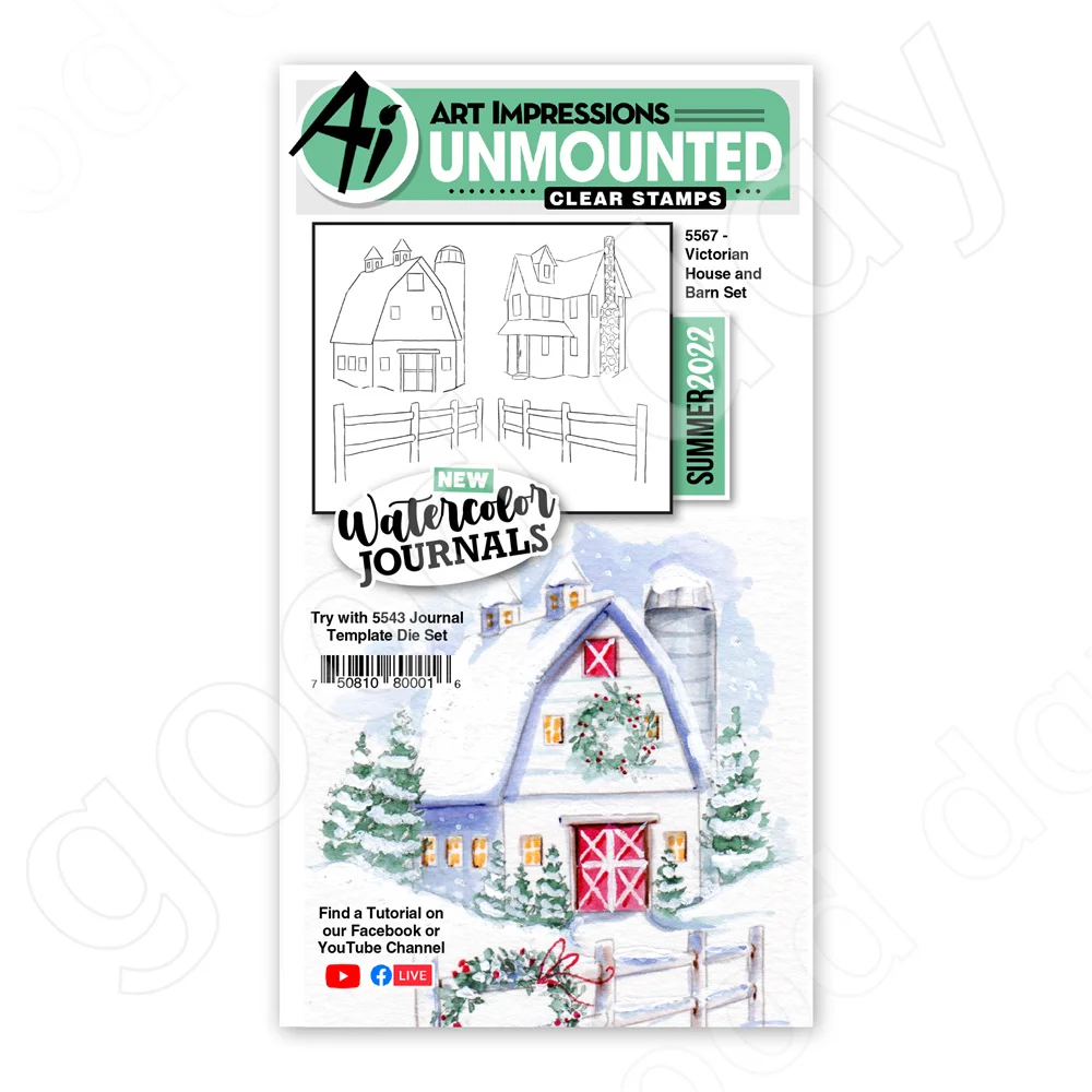 

House and Barn Metal Cutting Dies Stamps Scrapbook Diary Decoration Stencil Embossing Template Diy Greeting Card Handmade 2022