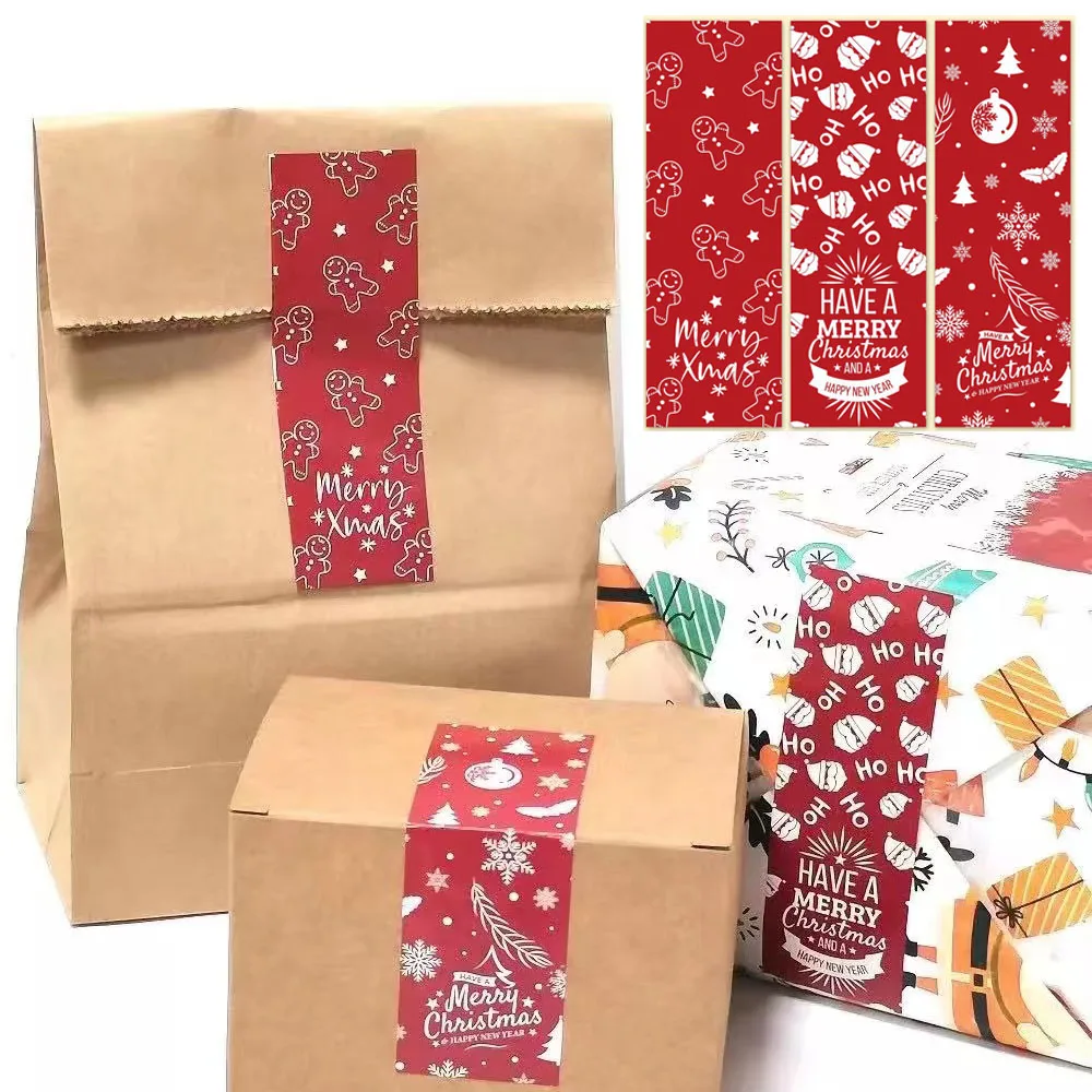

30-90 шт. милые рождественские наклейки 3 стиля красный Рождественский подарок декоративные герметичные наклейки упаковочная коробка этикетка рождественские бирки
