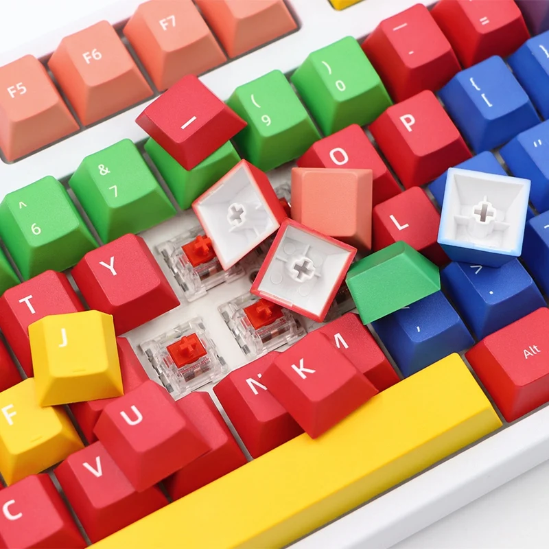 Клавиатура красящая Sub Pbt вишневый профиль для Kailh Gateron Cherry Mx механическая