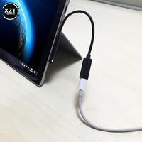 usb type c pd charging cable for microsoft surface pro 4 5 6 go dc plug connector power adapter converter laptop charger cord