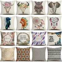 bohemian geometric stripes cushion cover 4545 pillow case dreamcatcher feather printed pillow case home art decor pillow cover