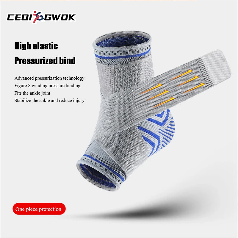 

CEOI GWOK Ankle Brace Adjustable Support Elastic Strap for Basketball Cycling Sport Protection Ankle Support Brace Breathable