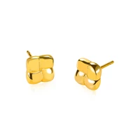plated square open star earring charms high polished for women girls sensitive ears