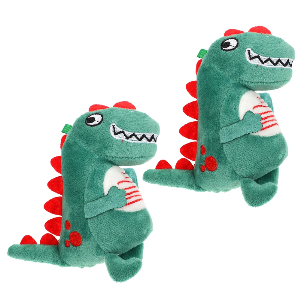 

2 Pcs Slap Band Papa Circle Cute Bracelets Plush Party Favors Animals Dinosaur Child
