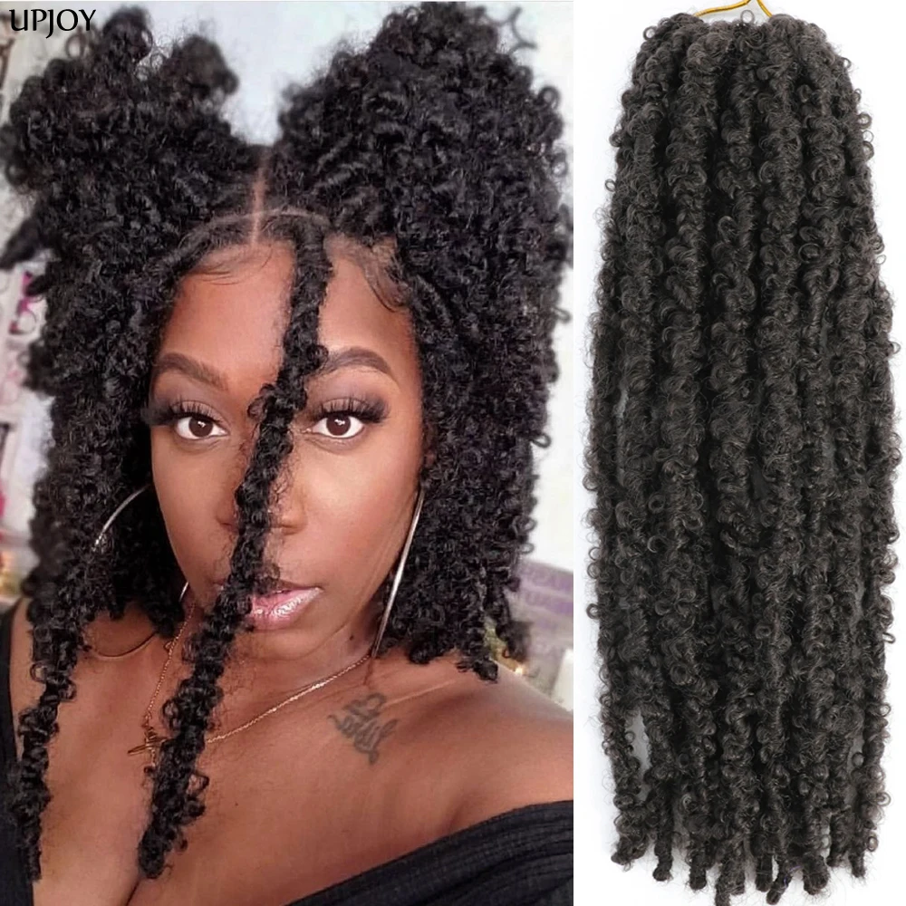 

Wholesale Butterfly Fausse Locks Crochet Braids Hair Faux Butterfly Locs Braids Extensions en paquets meche 1B cheveux a tresser