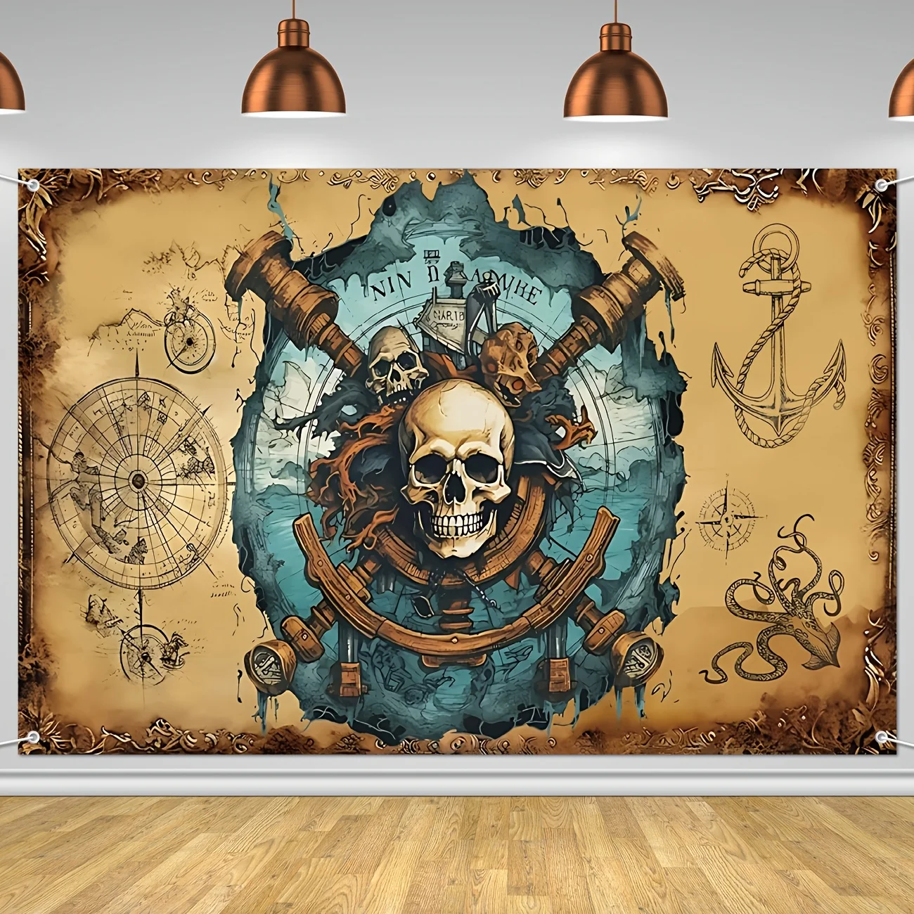 

Пиратский баннер с картой сокровищ