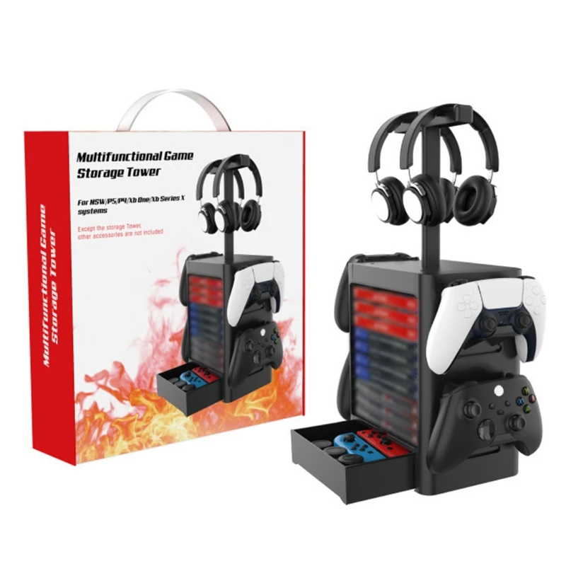 

Multi-Functional Storage Rack Holder for PS5 PS4 4 Switch Game Disc Bracket Controller Headphone Drop Shipping