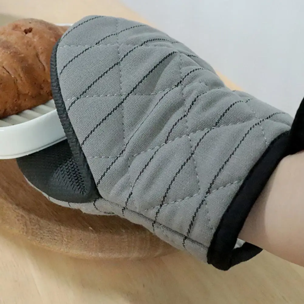 

2 Colors 1Pc Useful Heavy Duty Insulated Glove Washable Oven Mitt with Loop Bakery Supplies