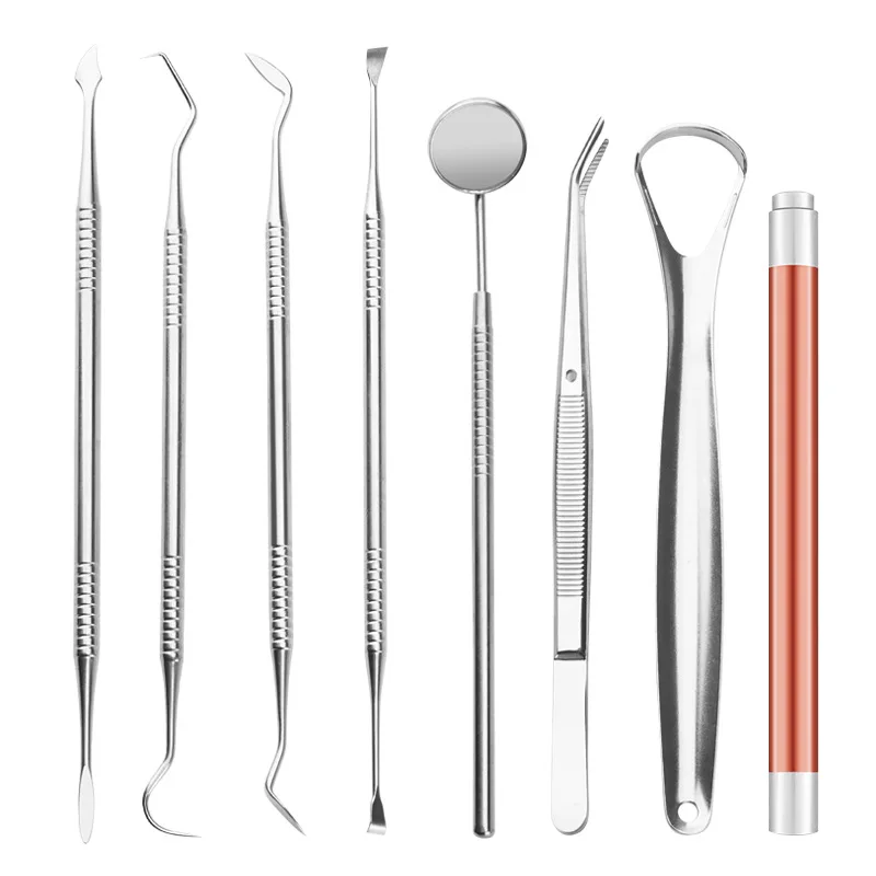 

Dental Mirror Sickle Tartar Scaler Teeth Pick Spatula Dental Laboratory Equipment Dentist Gift Oral Care Tooth Cleaning Tools