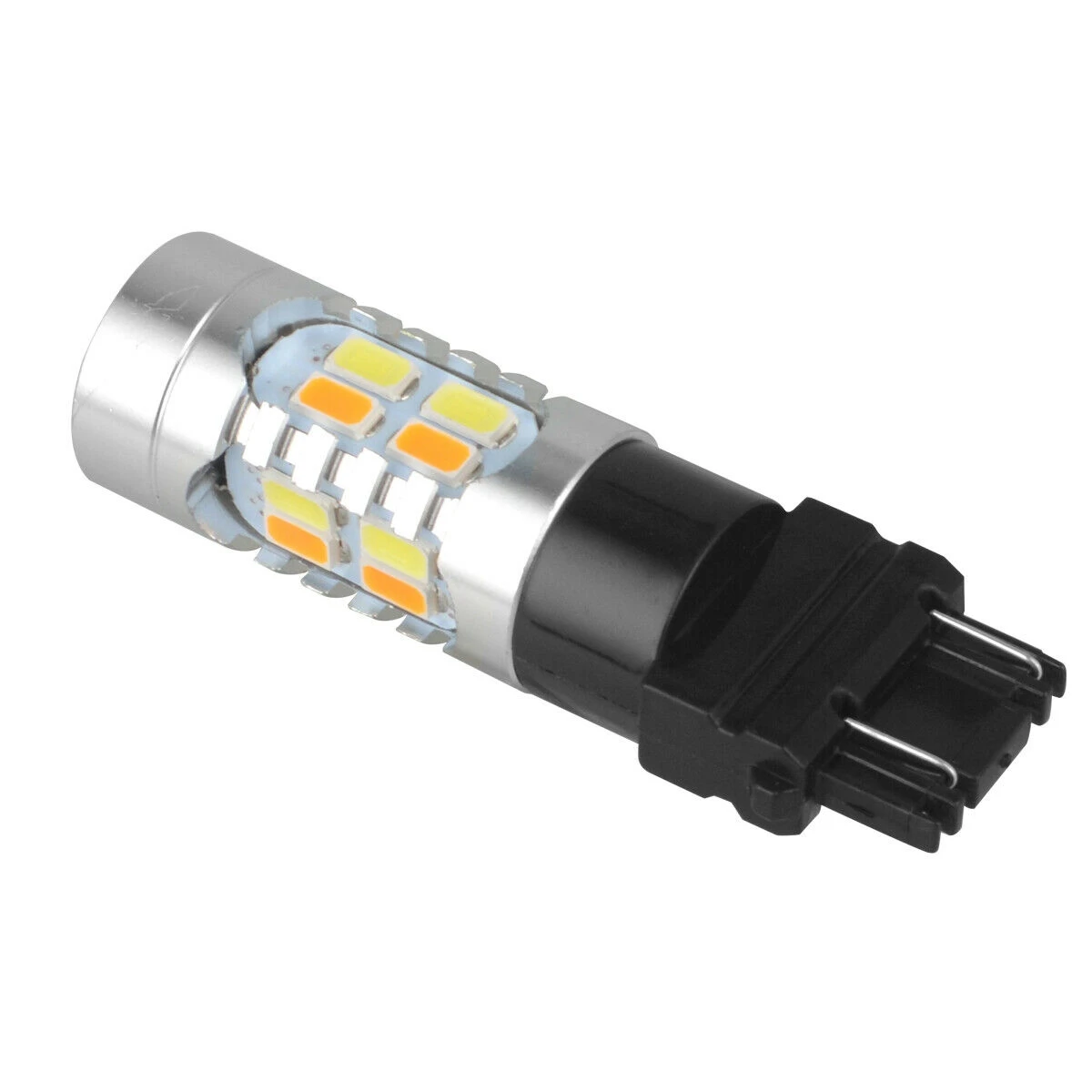 2 светодиода высокой мощности 3157 DRL белого/янтарного цвета с переключателем