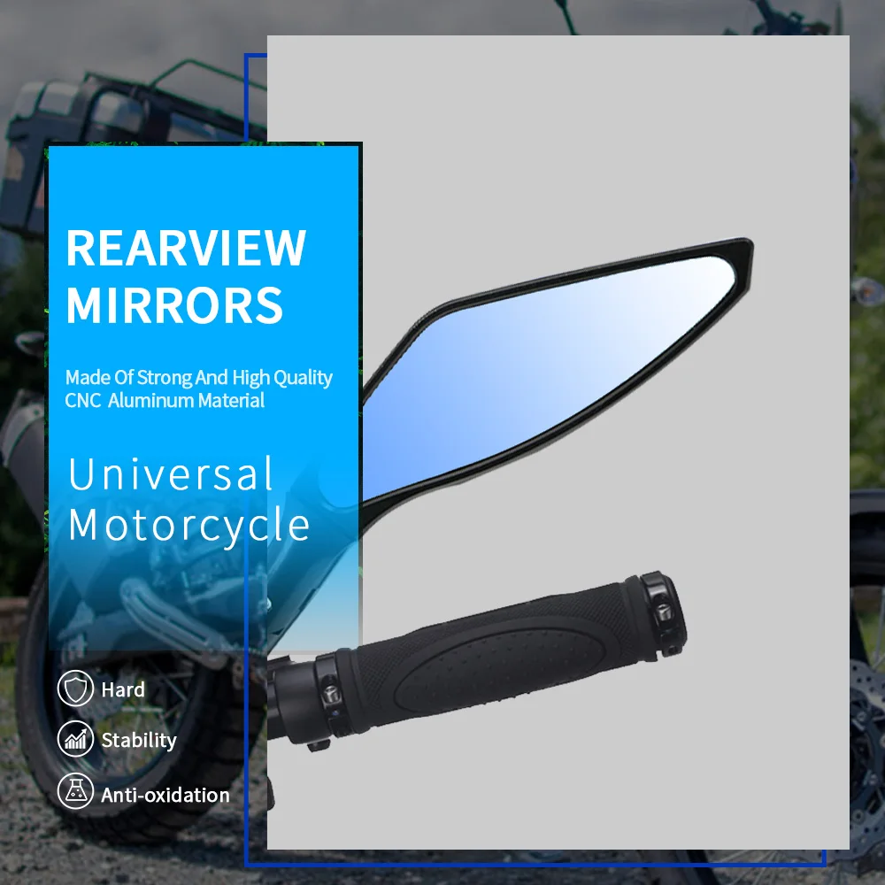 For YAMAHA FZR250R FZR400 FZR400R FZR400 Rearview Mirrors Motorcycle Black Rotatable Side Mirrors Rear View Mirrors Accessories