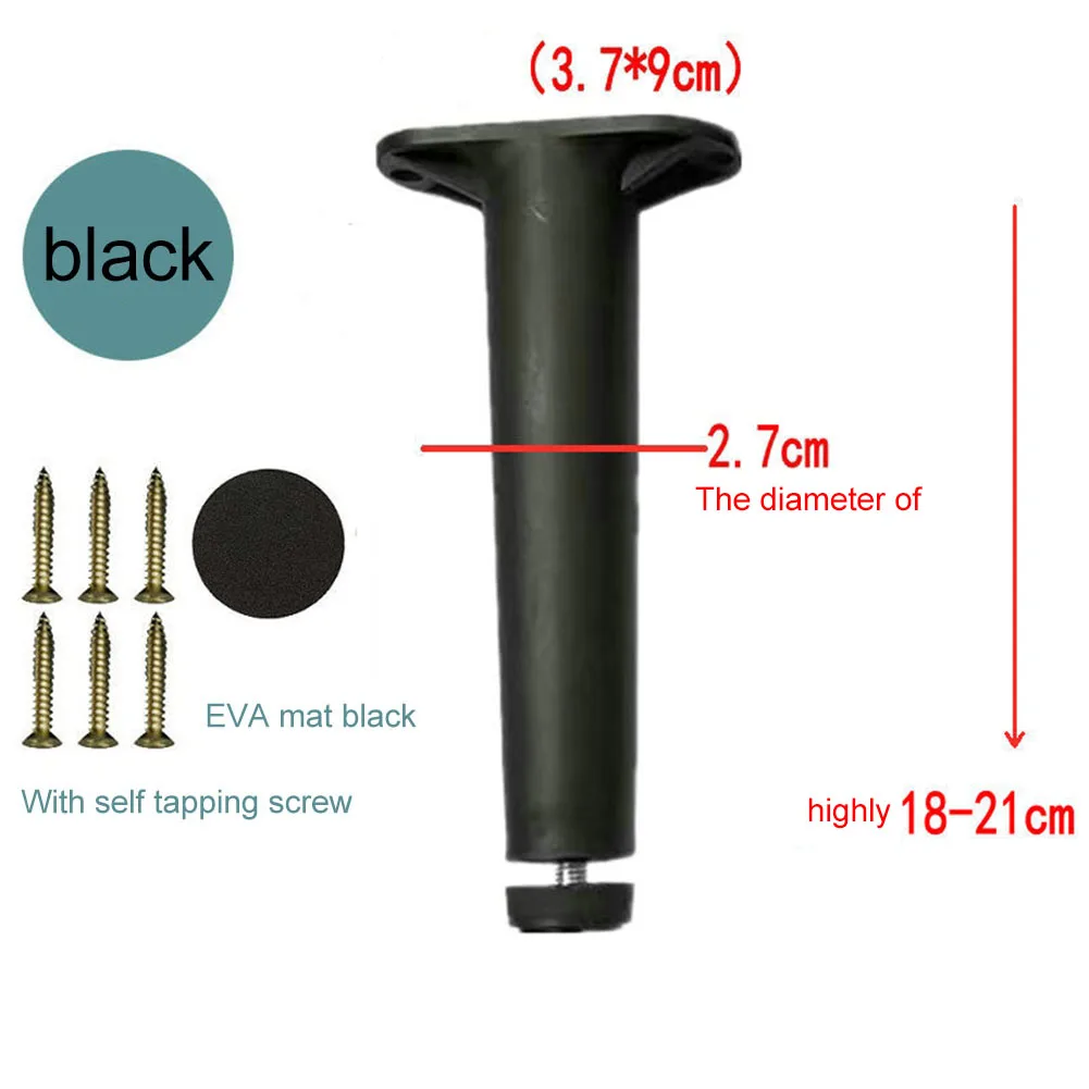 

1PC Black Telescopic Bed Beam Support Foot Reinforced Plastic Furniture Sofa Leg Bed Bottom Load Bearing Bracke Cabinet Hardware